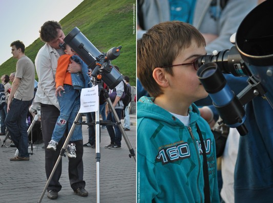 Дети телескоп акция Гродно фото Гелей Илья