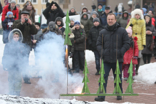 Запуск моделей ракет в Гродно