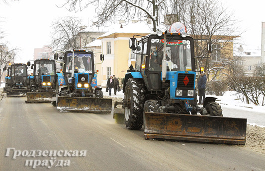 В Гродно все завалили снегом