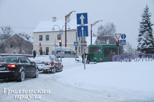 Снегопад в Гродно