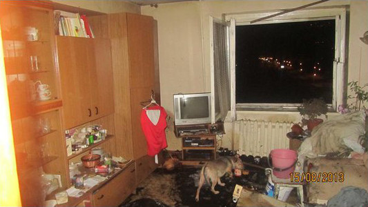 Пожар в 12-этажке на Дзержинского в Гродно