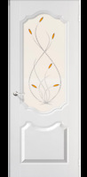 Межкомнатная дверь Орхидея ДО, цвет: белоснежный, производство: Верда