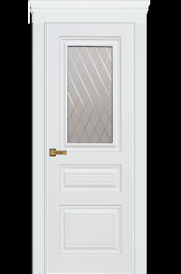 Межкомнатная дверь Троя ДО, белая эмаль, производство: Эмалит