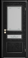 Межкомнатная дверь Вена Черная Эмаль остекленная, производство: Вист