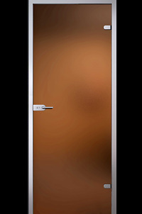 Стеклянная межкомнатная дверь Лайт бронза, матовая бронзовая, производство: Акма