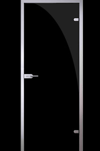 Стеклянная межкомнатная дверь Триплекс чёрный, производство: Акма