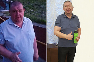 Протасевич Михаил, 49 лет. До — 136 кг. Минус 20 кг за 5 месяцев.