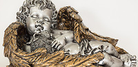 Ангел с зайцем 006, 44×22×27 см, бронза