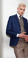Пиджак мужской темно-синий в мелкую фактуру с английскими лацканами. 285 руб.